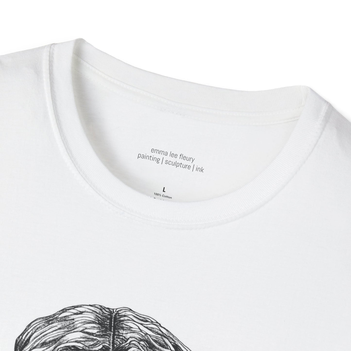 self portrait original artwork by emma lee fleury - Unisex Softstyle T-Shirt