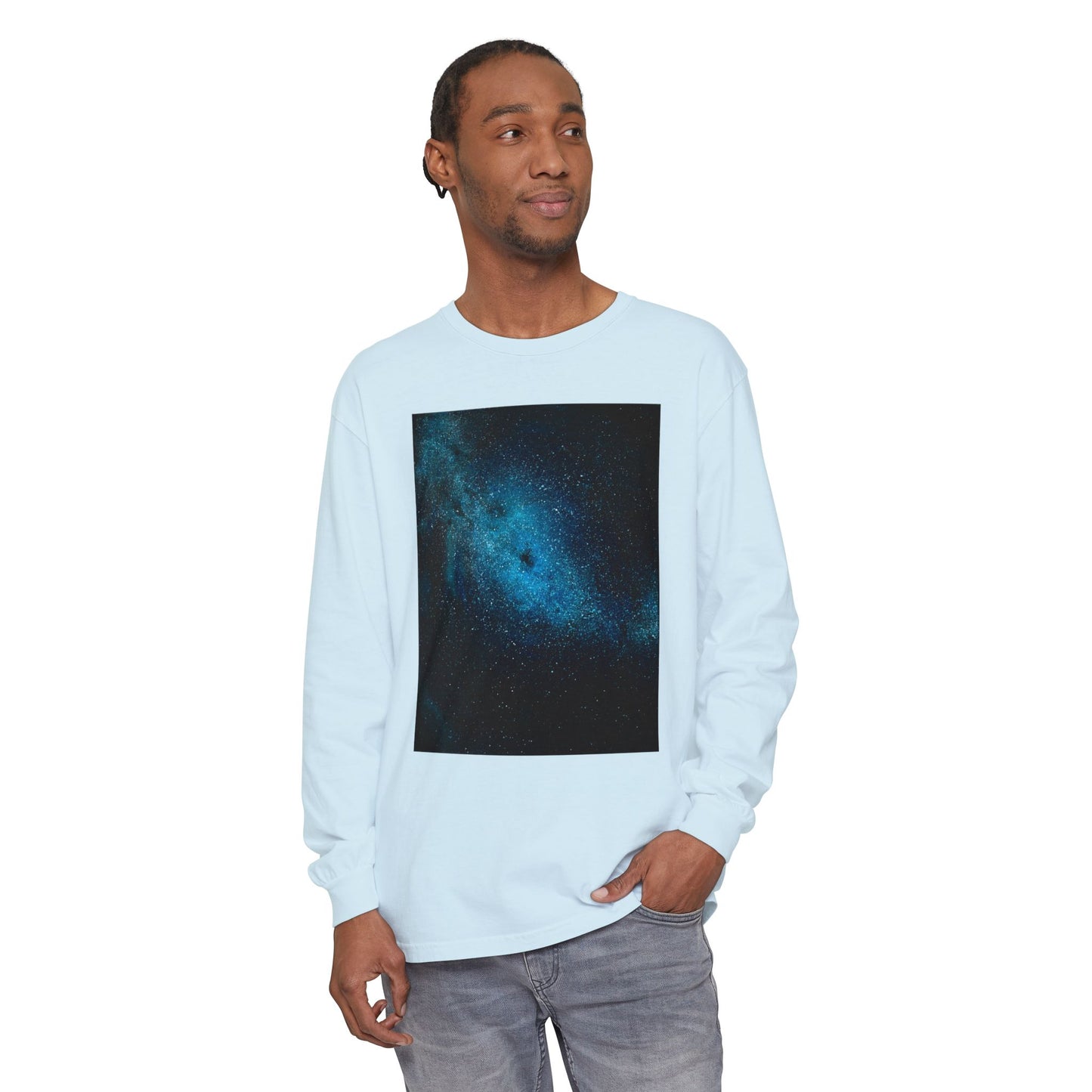 where are we meant to be, original artwork by emma lee fleury - Unisex Garment-dyed Long Sleeve T-Shirt