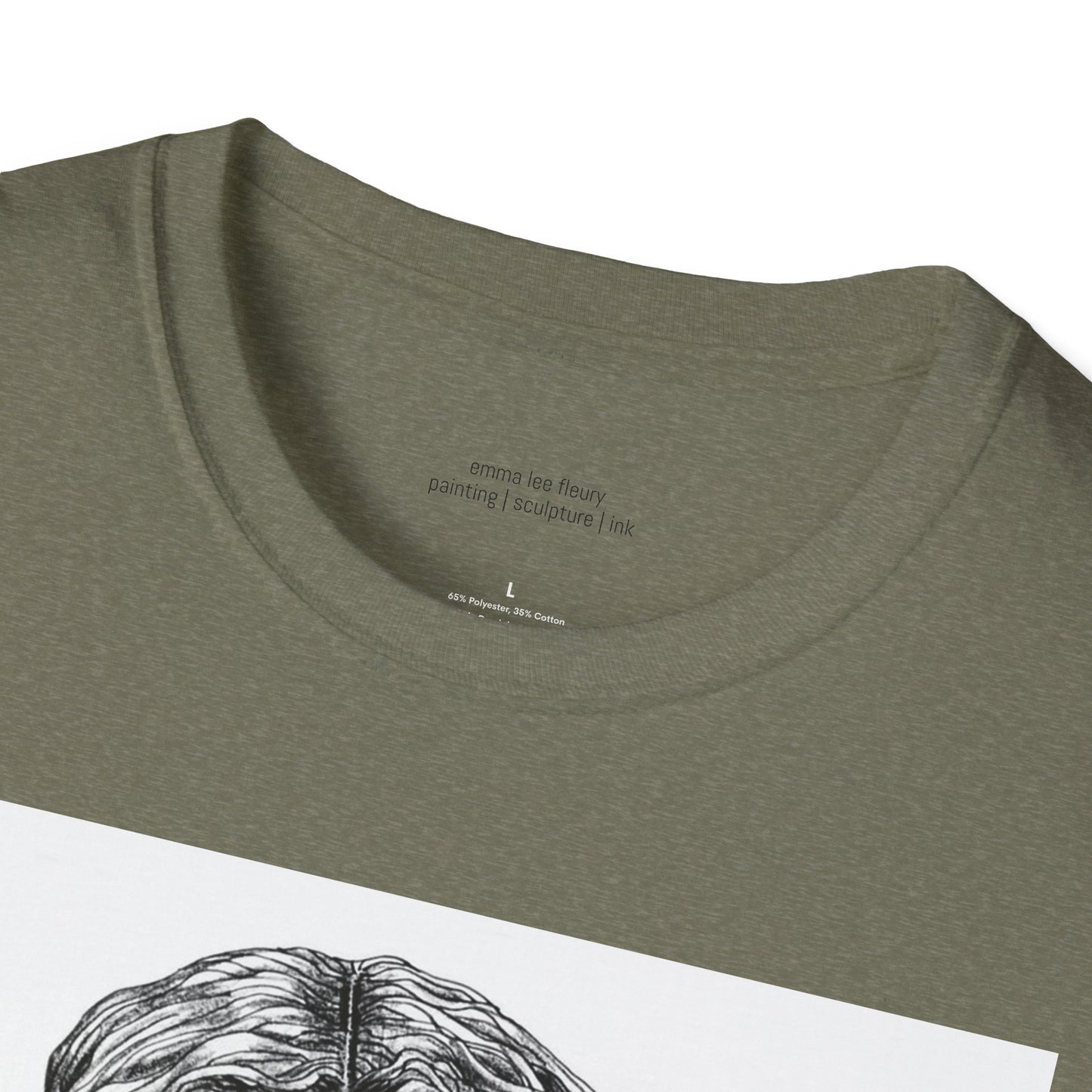 self portrait original artwork by emma lee fleury - Unisex Softstyle T-Shirt