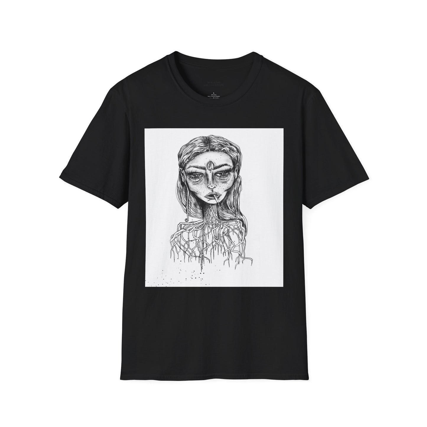 self portrait original artwork by emma lee fleury - Unisex Softstyle T-Shirt