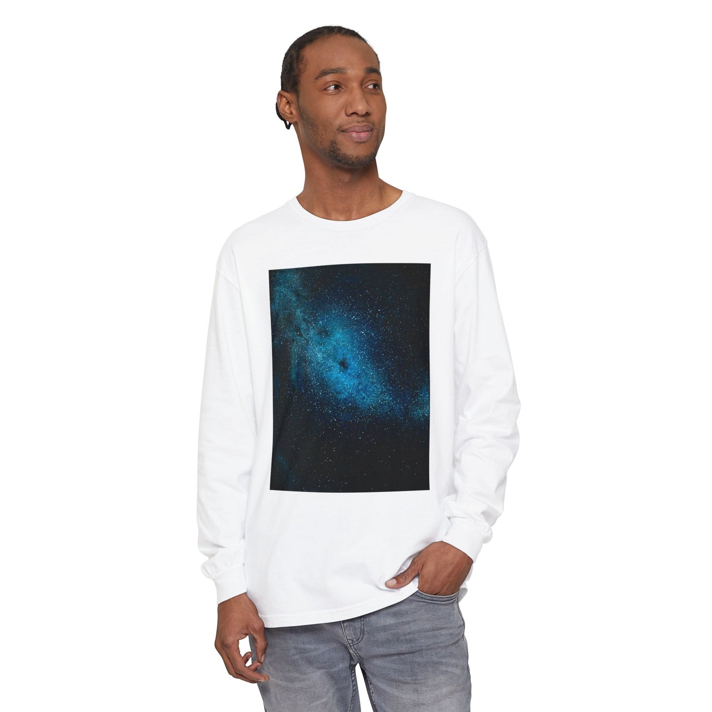 where are we meant to be, original artwork by emma lee fleury - Unisex Garment-dyed Long Sleeve T-Shirt