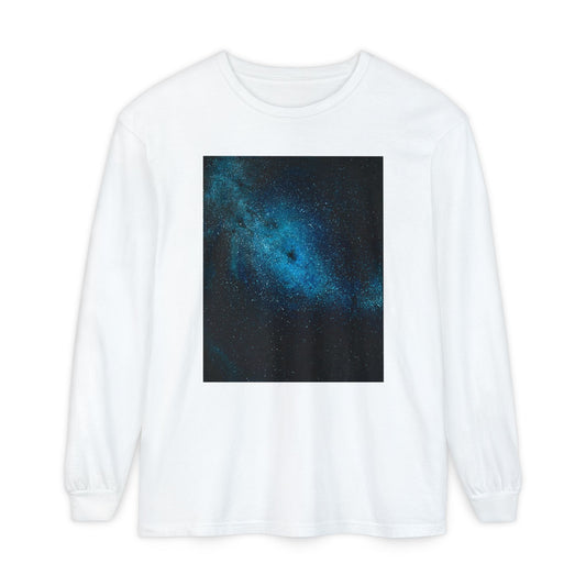 where are we meant to be, original artwork by emma lee fleury - Unisex Garment-dyed Long Sleeve T-Shirt