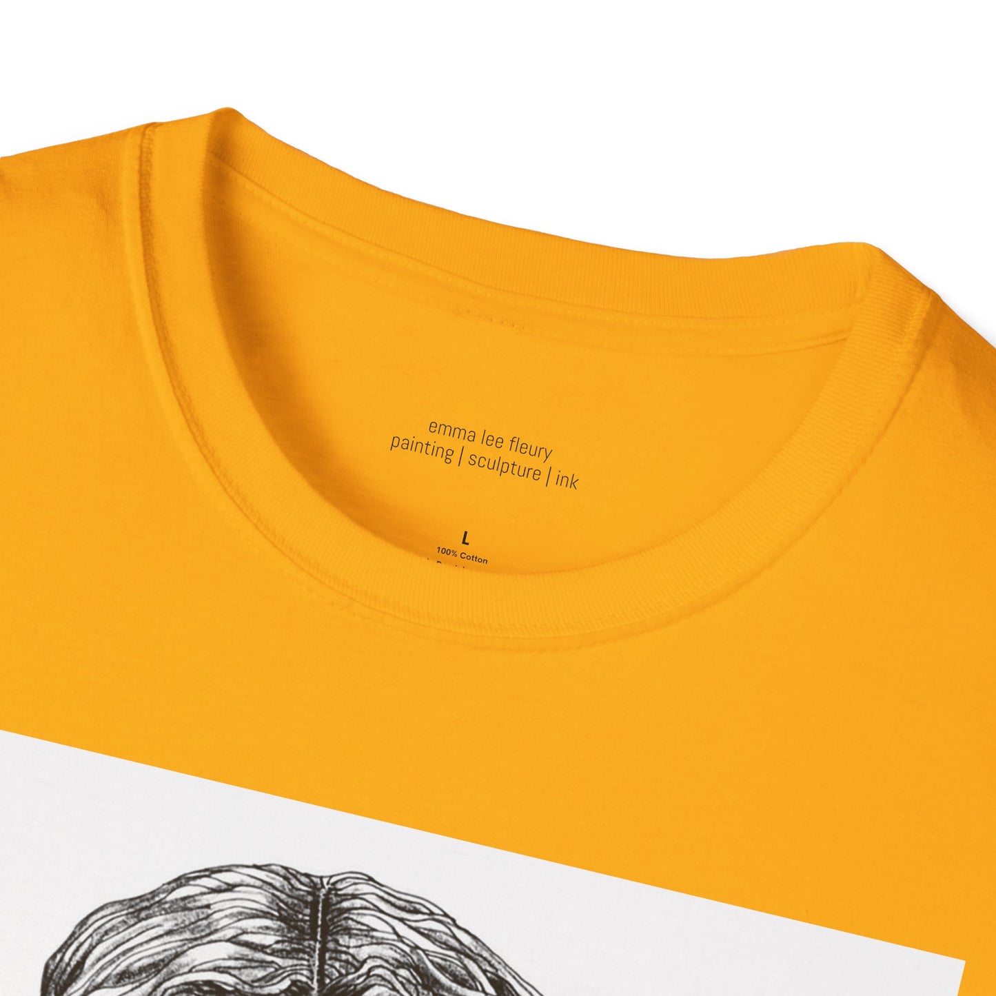 self portrait original artwork by emma lee fleury - Unisex Softstyle T-Shirt