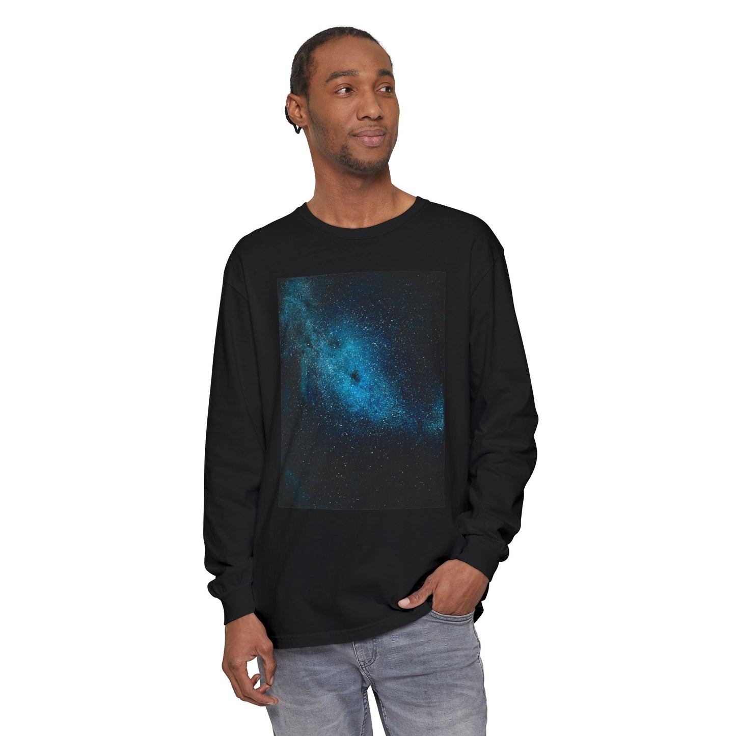 where are we meant to be, original artwork by emma lee fleury - Unisex Garment-dyed Long Sleeve T-Shirt