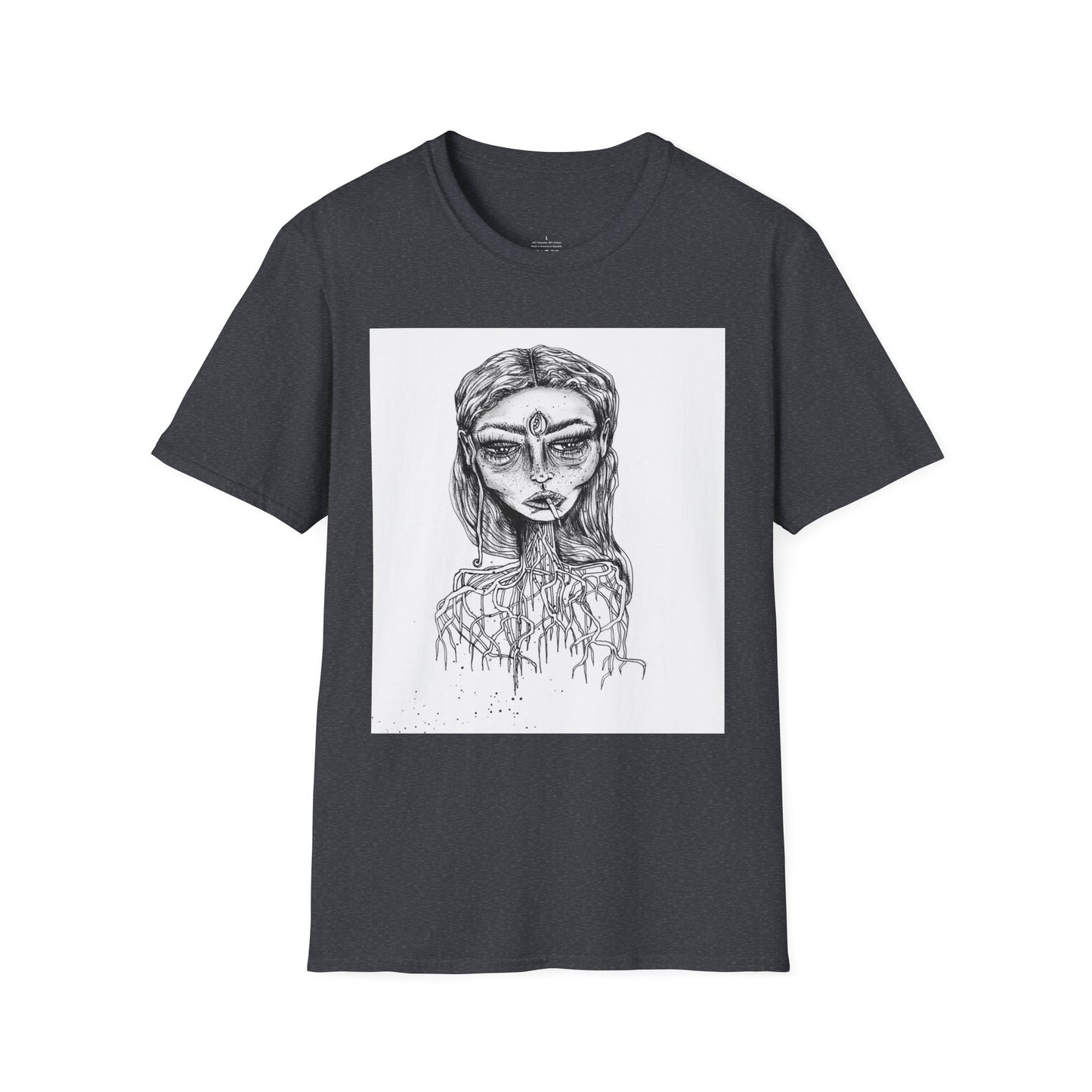 self portrait original artwork by emma lee fleury - Unisex Softstyle T-Shirt
