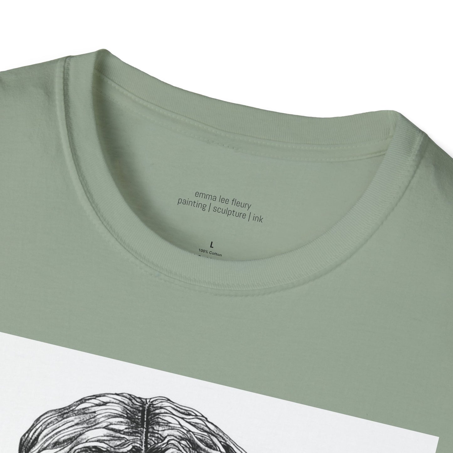 self portrait original artwork by emma lee fleury - Unisex Softstyle T-Shirt