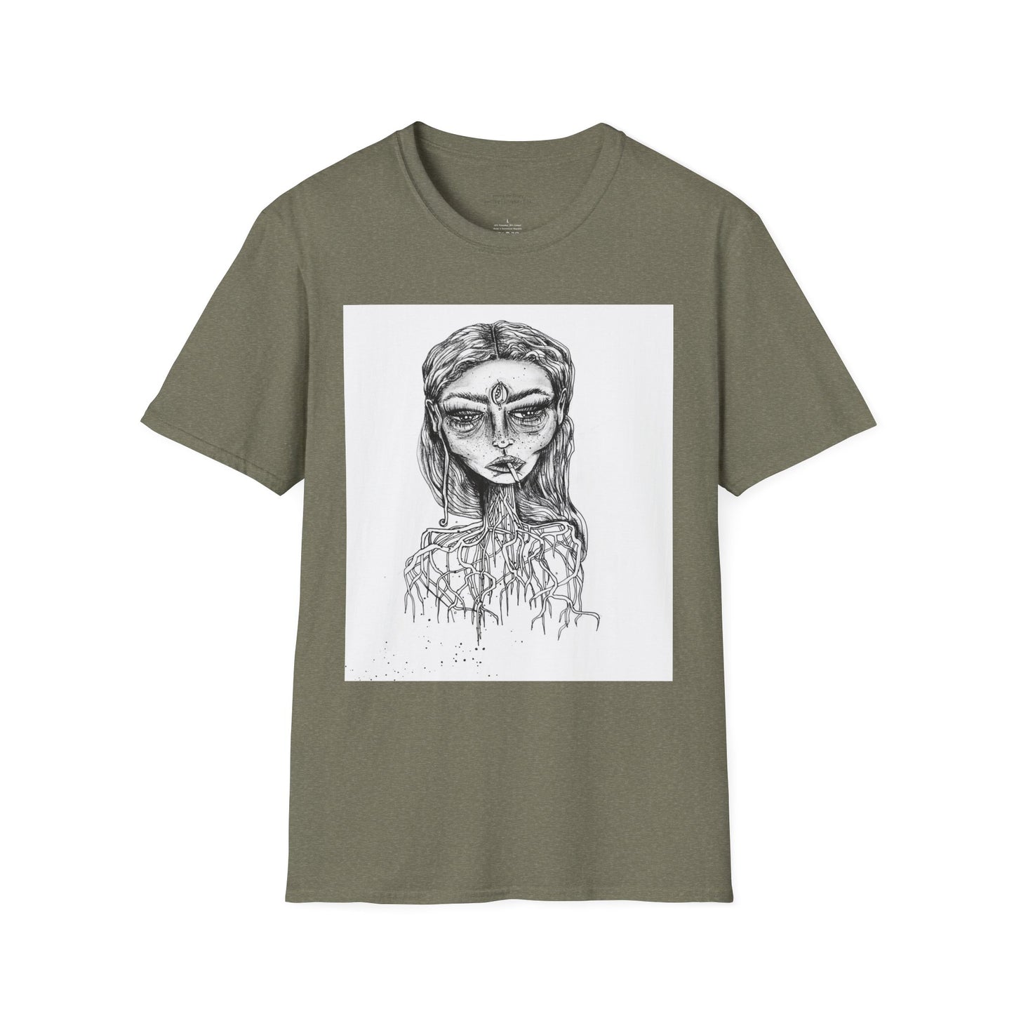 self portrait original artwork by emma lee fleury - Unisex Softstyle T-Shirt