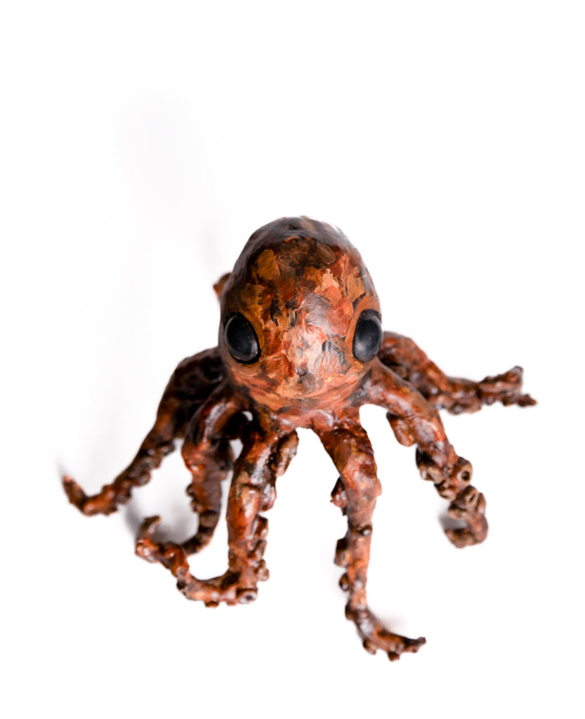 SOLD - tulip - handmade clay octopus