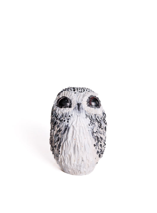 SOLD - twila - handmade clay snow owl