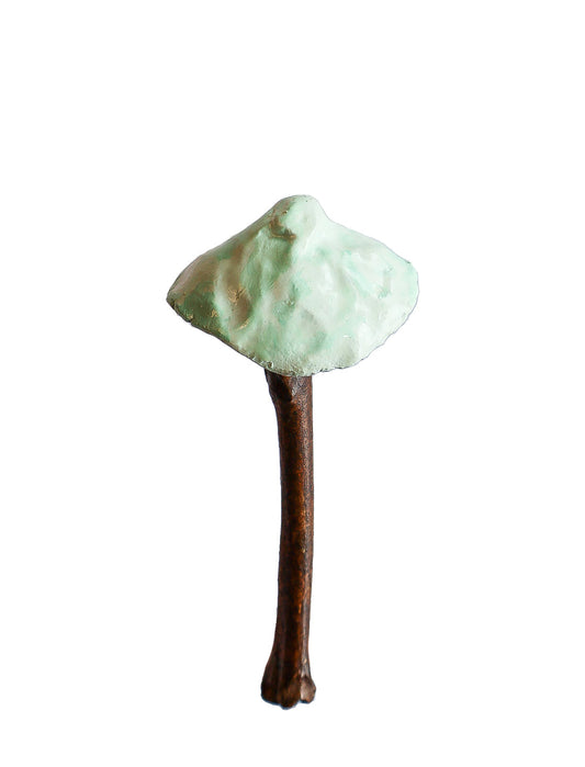 SOLD clay and wood mushroom sculpture 4 by Emma Lee Fleury