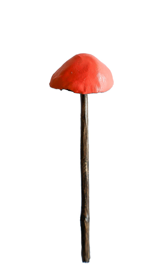 SOLD clay and wood mushroom sculpture 6 by Emma Lee Fleury