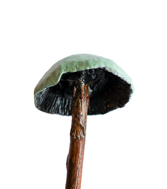 SOLD clay and wood mushroom sculpture 7 by Emma Lee Fleury