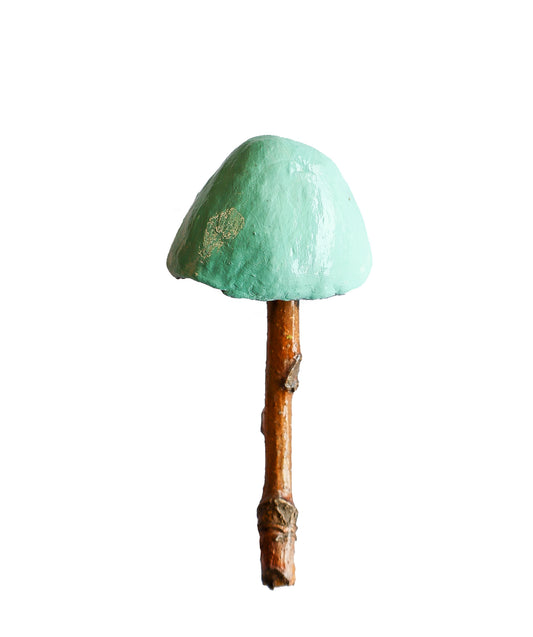 SOLD clay and wood mushroom sculpture 9 by Emma Lee Fleury