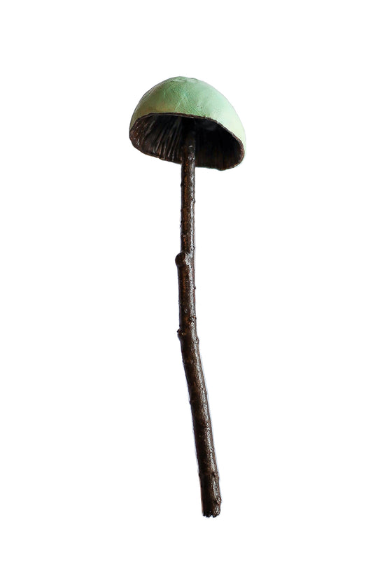 SOLD clay and wood mushroom sculpture 10 by Emma Lee Fleury
