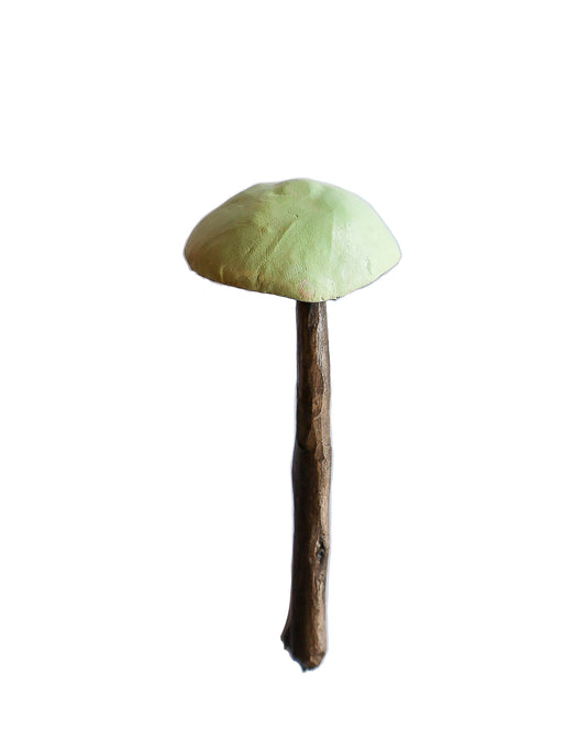 SOLD clay and wood mushroom sculpture 12 by Emma Lee Fleury