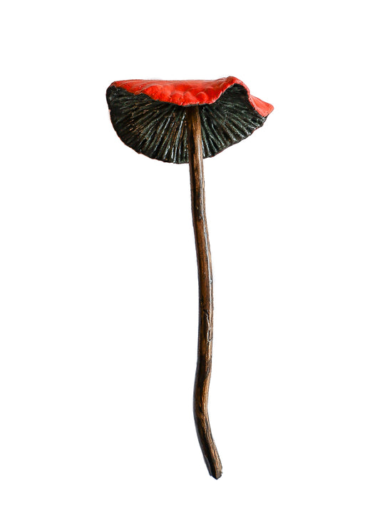 SOLD clay and wood mushroom sculpture 16 by Emma Lee Fleury