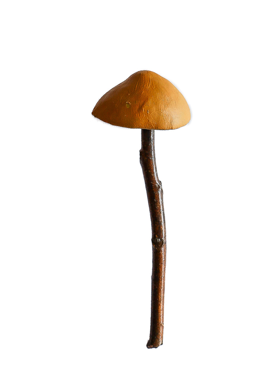 SOLD clay and wood mushroom sculpture 17 by Emma Lee Fleury