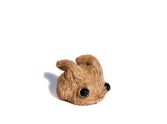 SOLD clay bunny sculpture "nutmeg" by Emma Lee Fleury (limited edition)
