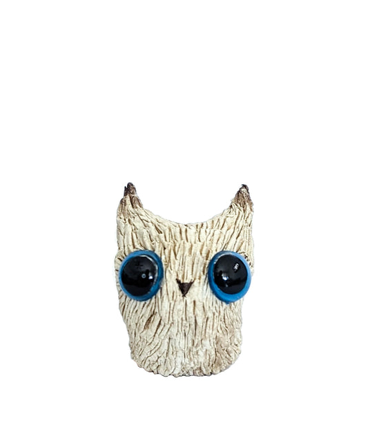 SOLD clay owl sculpture "squeakz" by Emma Lee Fleury (limited edition)