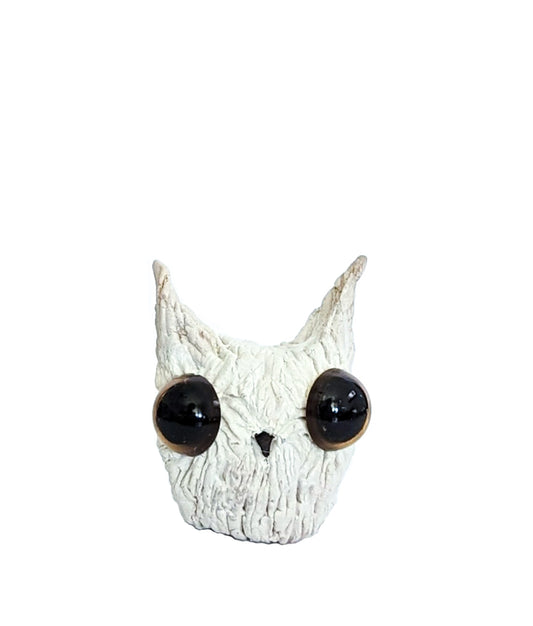 SOLD clay owl sculpture"bobby" by Emma Lee Fleury (limited edition)
