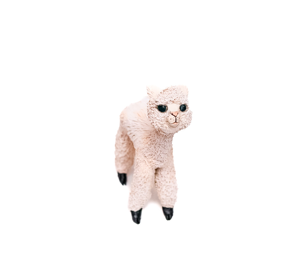 SOLD steve - handmade clay alpaca