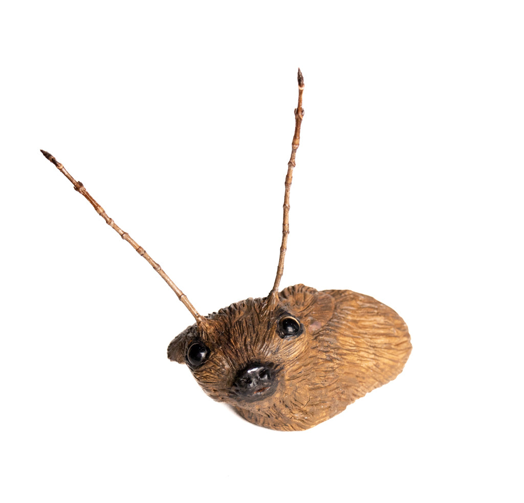 SOLD tillie - handmade clay deer mouse creature