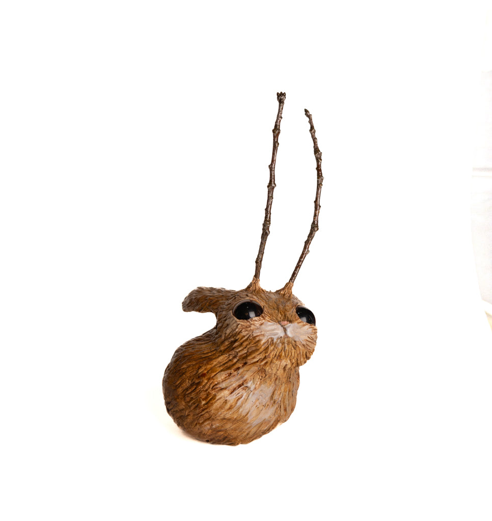 jackie - handmade clay jackalope