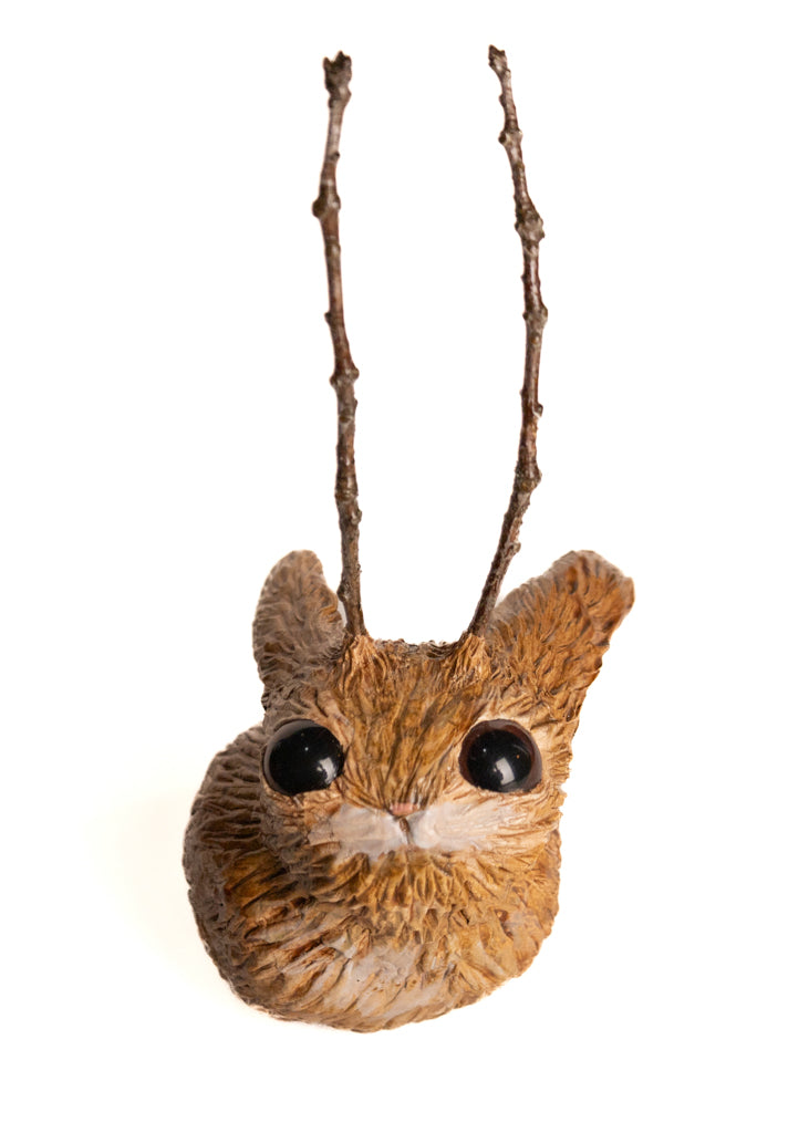 jackie - handmade clay jackalope