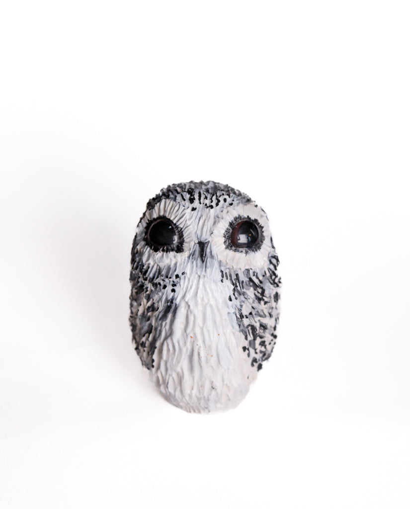 twila - handmade clay snow owl