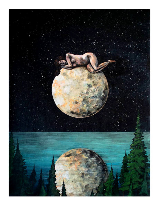 "slumber moon" Print by Emma Lee Fleury